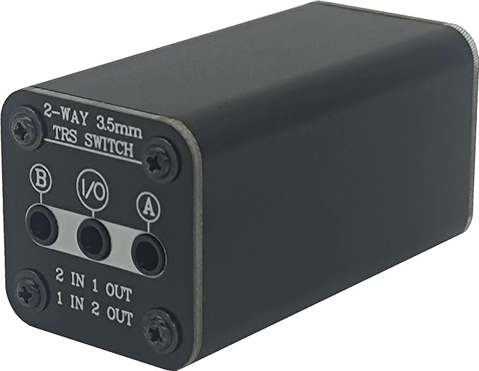SPRODIO 2 Port Stereo 3.5mm Audio switcher selector Box Passive 1/8 TRS A/B - Image 2