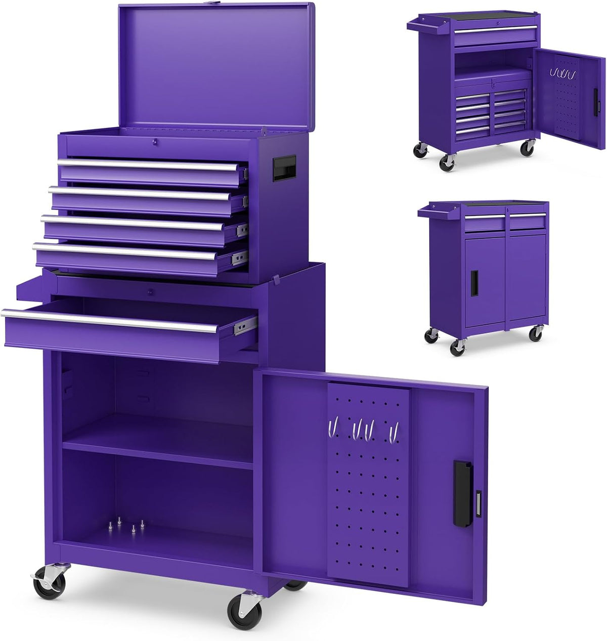ironmax 2-in-1 detachable rolling metal tool chest, 5, main product view