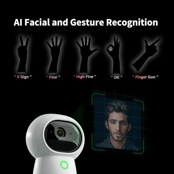Aqara 2K Security Indoor Camera Hub G3, AI Facial and Gesture Recognition - Image 2