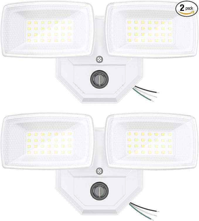 Onforu 32w 3200LM Dusk to Dawn Outdoor Lighting, 6500K Dual-Head Flood Light by Onforu