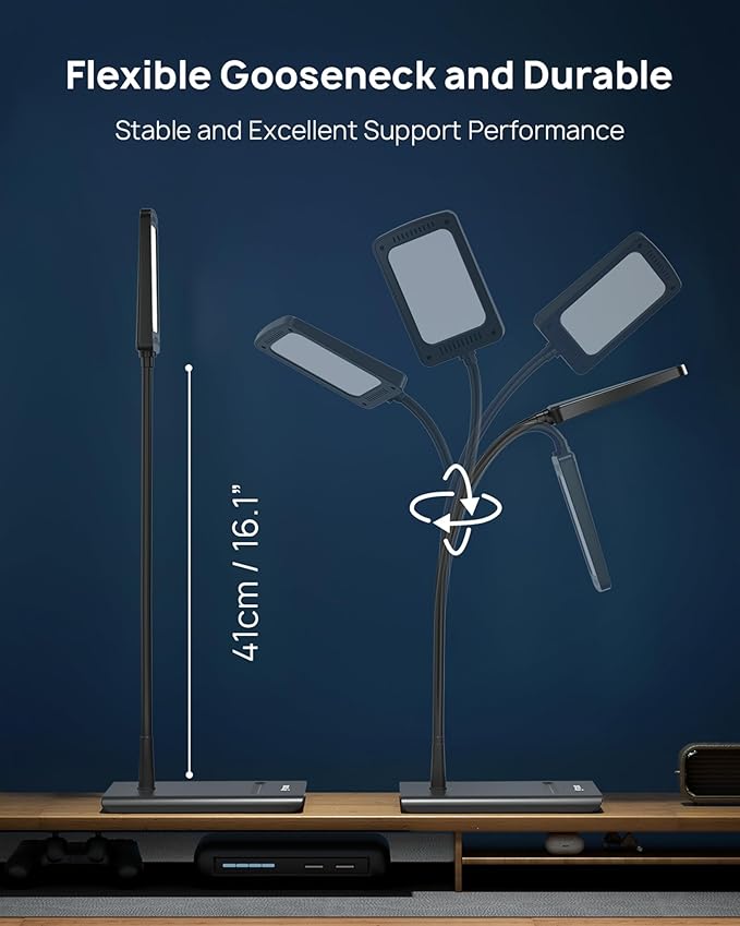 TROND Desk Lamp, Bright Dimmable Eye-Caring Table Lamp, 3 Color Modes 7 - Image 8