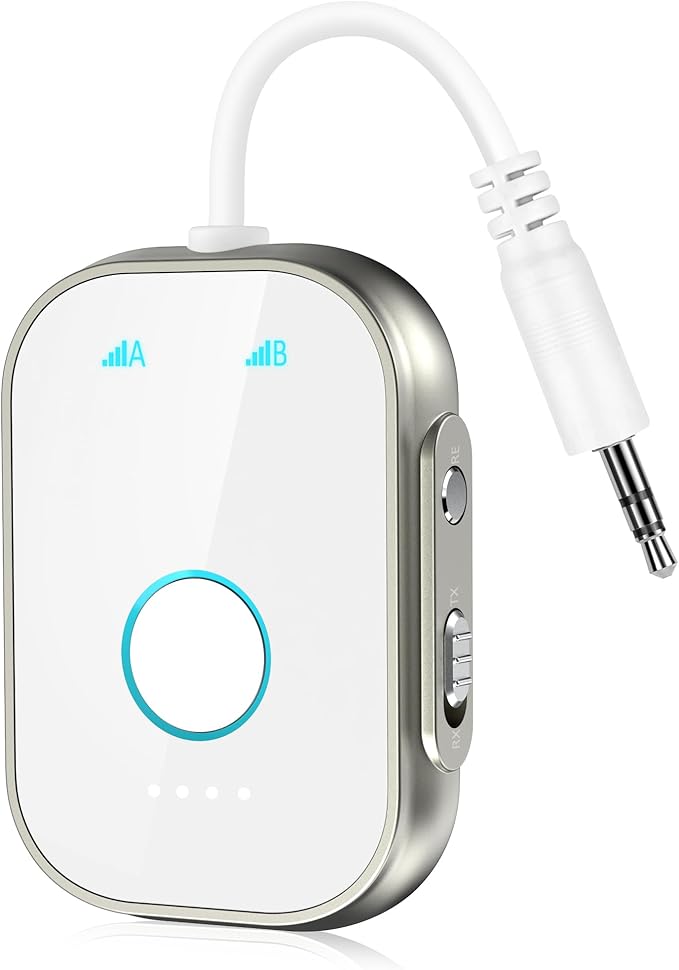 Swiitech Bluetooth Transmitter Receiver, 2-in1 Wireless Adapter by Swiitech