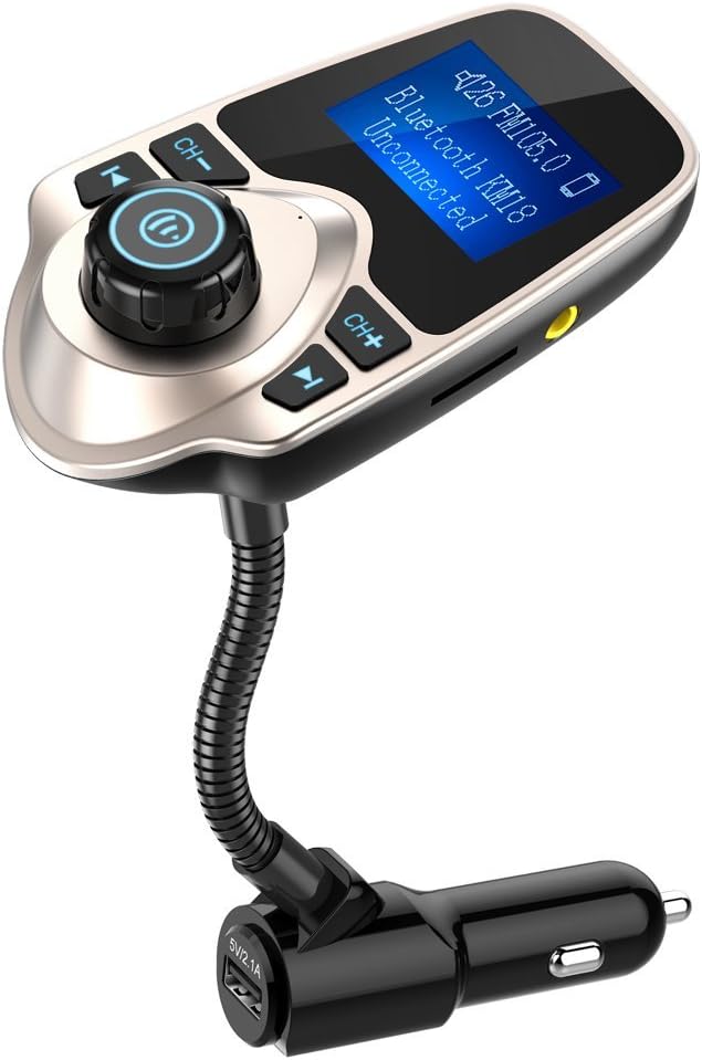Nulaxy Bluetooth Car FM Transmitter Audio Adapter Receiver Wireless Handsfree by Nulaxy
