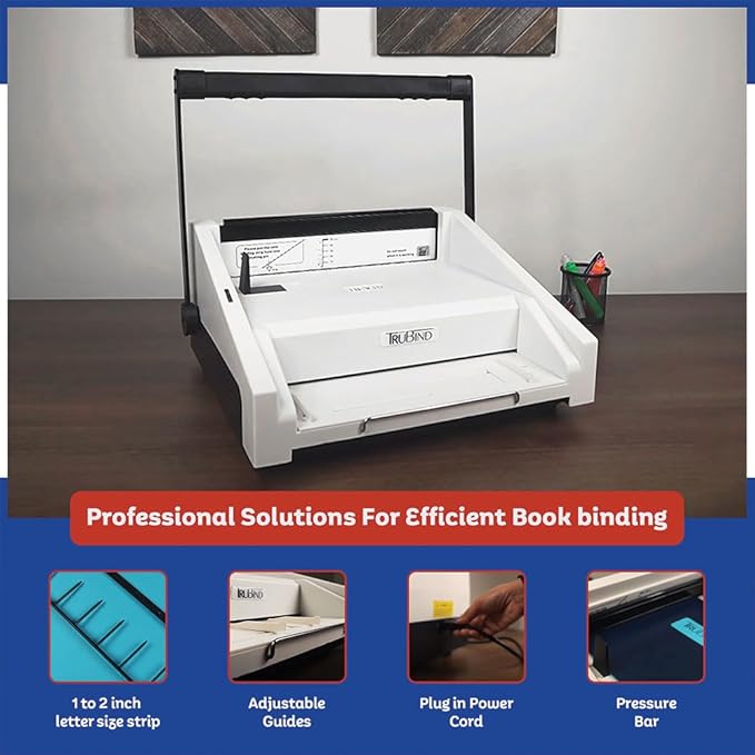TruBind Hot Knife Velobind Binding Machine | 22 Sheet Punch Capacity | Bind up - Image 4