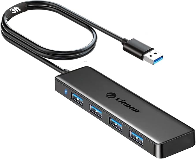 USB Hub, VIENON 4-Port USB 3.0 Hub USB Splitter USB Expander by vienon