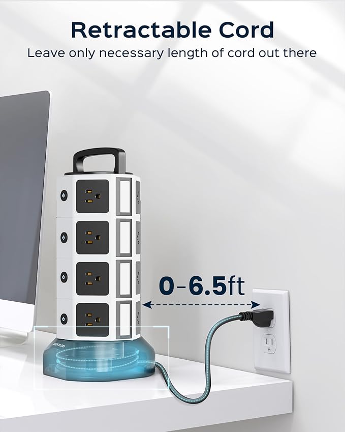 Power Strip Tower Surge Protector - Image 3