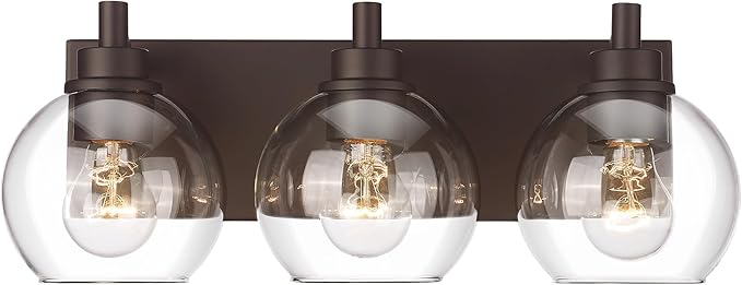 METWET Bathroom Light Fixtures Over Mirror, 3-Light Oil Rubbed Bronze Vanity by Metwet