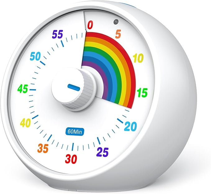 Visual Timer for Kids, 60-Minute Countdown for Classroom Office Kitchen by kieckysquirrel