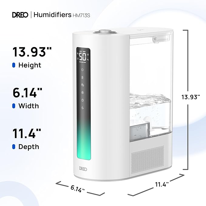 DREO 6L Humidifiers for Bedroom, Smart Warm & Cool Mist for Large Room - Image 8