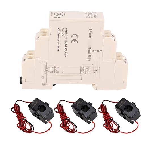 100A 3 Phase Power Meter Energy Consumption Electricity Usage Monitor - Image 2