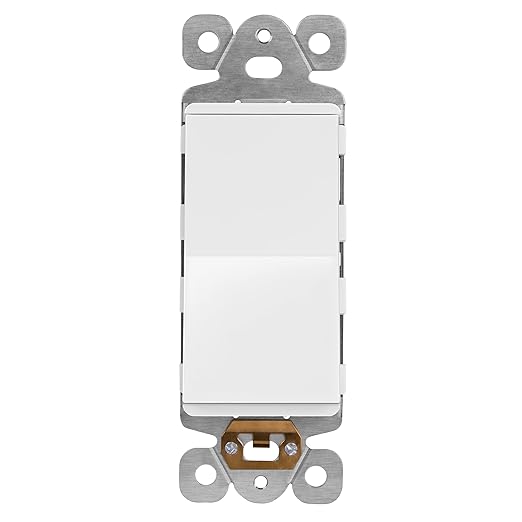 LIDER Matte White Minimalist Design Decorator Switch, Frameless Paddle Wall by LIDER