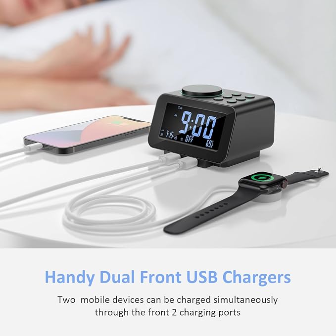 uscce Digital Dual Alarm Clock Radio - Image 7