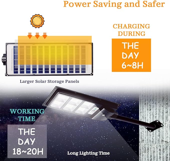 Lysed 2 Pack Solar Street Light Outdoor - Image 2