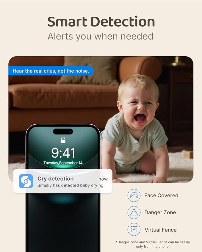 Simsky Split Screen Video Baby Monitor - Image 5