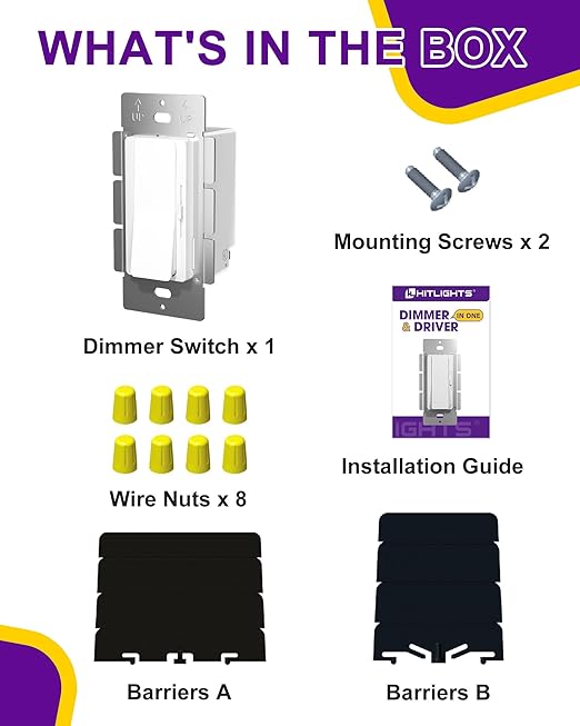 HitLights LED Driver and Dimmer Switch in One 120W, 120V AC to 12V DC, - Image 7