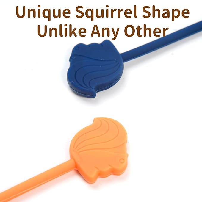 SOLIDATOR Fun Squirrel Magnetic Cable Ties – 24 Pack, Reusable Silicone Cord - Image 2