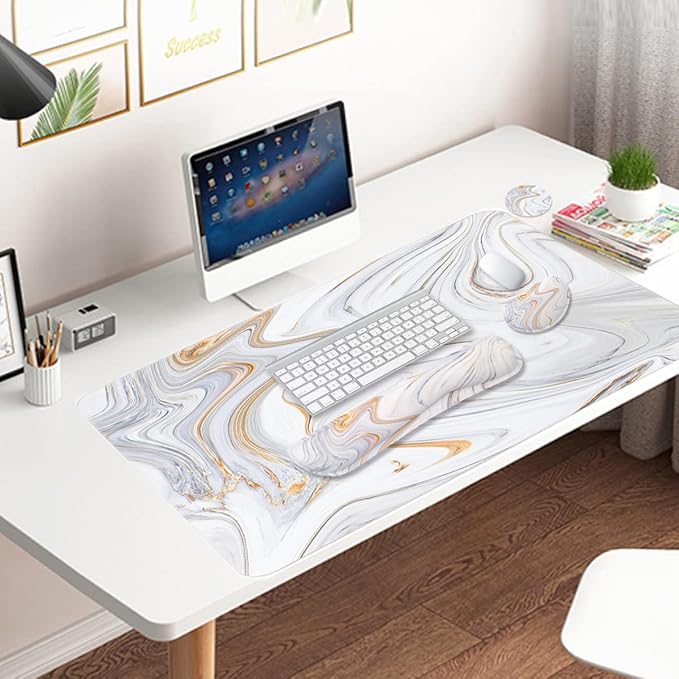 4-in-1 Large Gaming Mouse Pad, Keyboard Wrist Rest Pad & Wrist Support Mousepad - Image 7