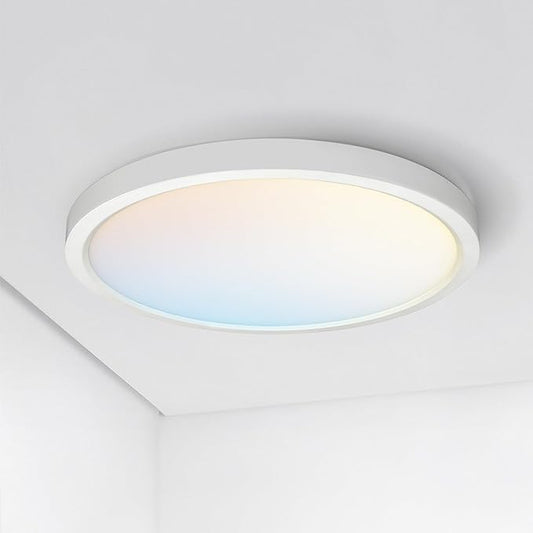 ASD LED 15" Round Flush Mount Ceiling Light Fixture, Low Profile Surface by ASDLightingCorporation