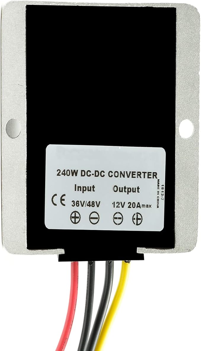 QJFCare Golf Cart DC/DC Converter Regulator 36V 48V Step Down to 12V 20A 240W - Image 6