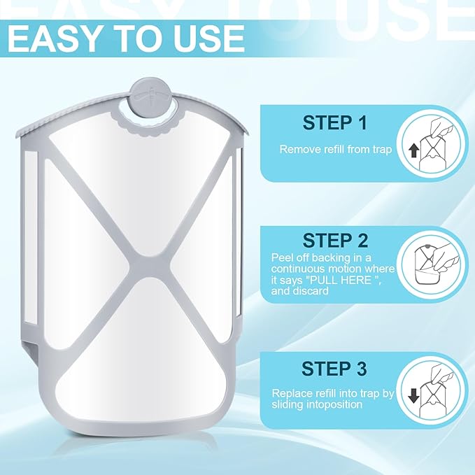 Husaco Flying Insect Trap Refills & 16 Cartridges, Compatible - Image 2