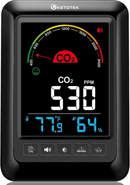 KETOTEK CO2 Monitor Indoor Air Quality Meter by KETOTEK