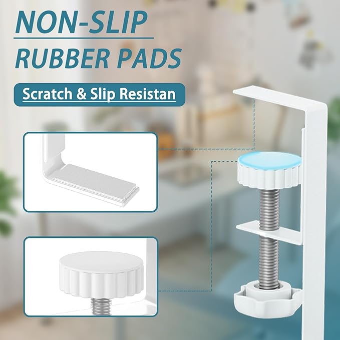 2Pack Under Desk Cable Management Tray, No Drill Mesh Desk Cable Tray, Wire - Image 4