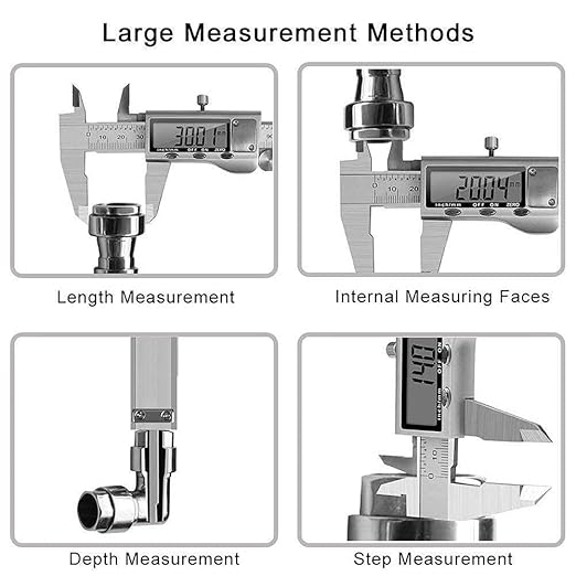 Digital Caliper, IP54 Waterproof Stainless Steel Caliper Measuring Tool - Image 5