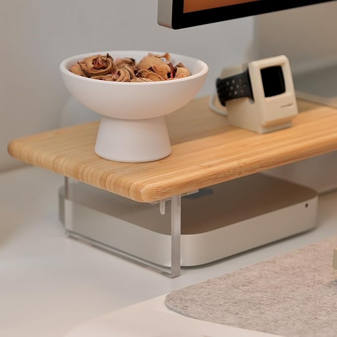 ROCDEER Bamboo Monitor Stand Riser - Image 2
