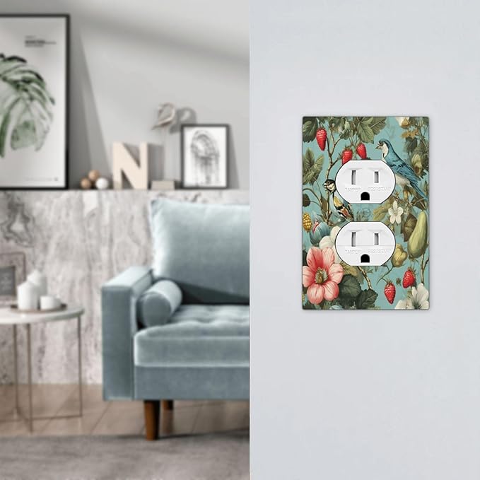 Bvtewkhz William Morris Flower Duplex Outlet Wall Plate Cover Decorative Light - Image 6