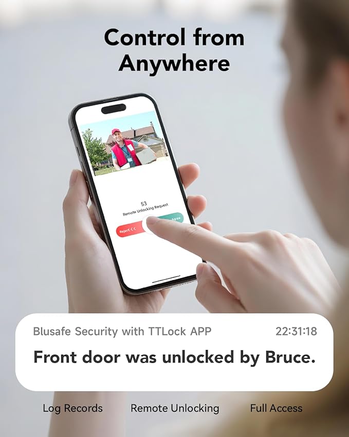 Smart Lock Doorbell Fingerprint Smart Door Lock Deadbolt - Image 4