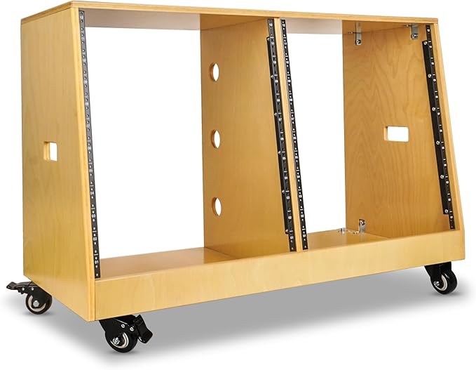 Sound Town DIY 2 x 12U Slanted Studio Rack by SOUNDTOWN