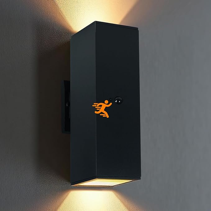 WISELUME Motion Sensor Outdoor Wall Lights, Dusk to Dawn Porch & Patio Sconce by WISELUMEBrightYourHome