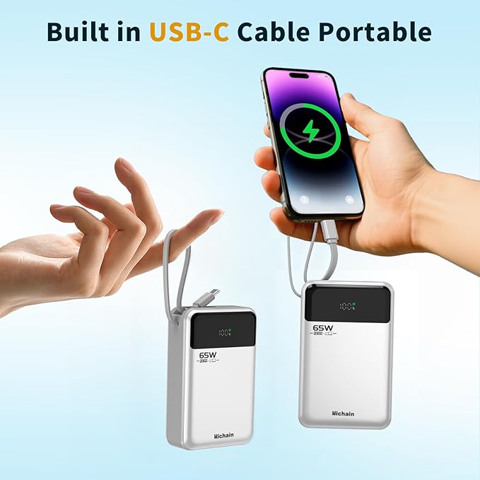 Hichain Laptop Power Bank 65W 20000mAh Portable Charger - Image 5