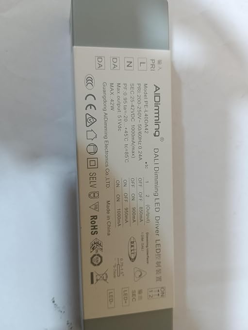 LED DALI Driver PRI:200-250V, 1000mA 42W Dimming Control Module, Professional - Image 2
