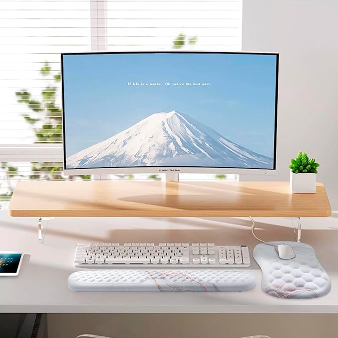 Mouse Pad Wrist Support, Laokiiy 2 in1 Keyboard Wrist Rest+ Ergonomic Mouse Pad - Image 6