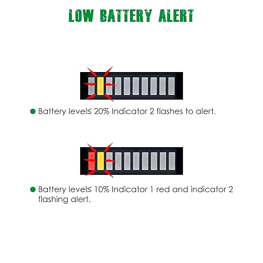 Yooreal 12/24V 36/48V 72V Golf Cart Battery Meter, Hour Meter&Battery Indicator - Image 3