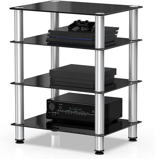 FITUEYES 4-Tier Media Stand Audio/Video Component Cabinet by FITUEYES