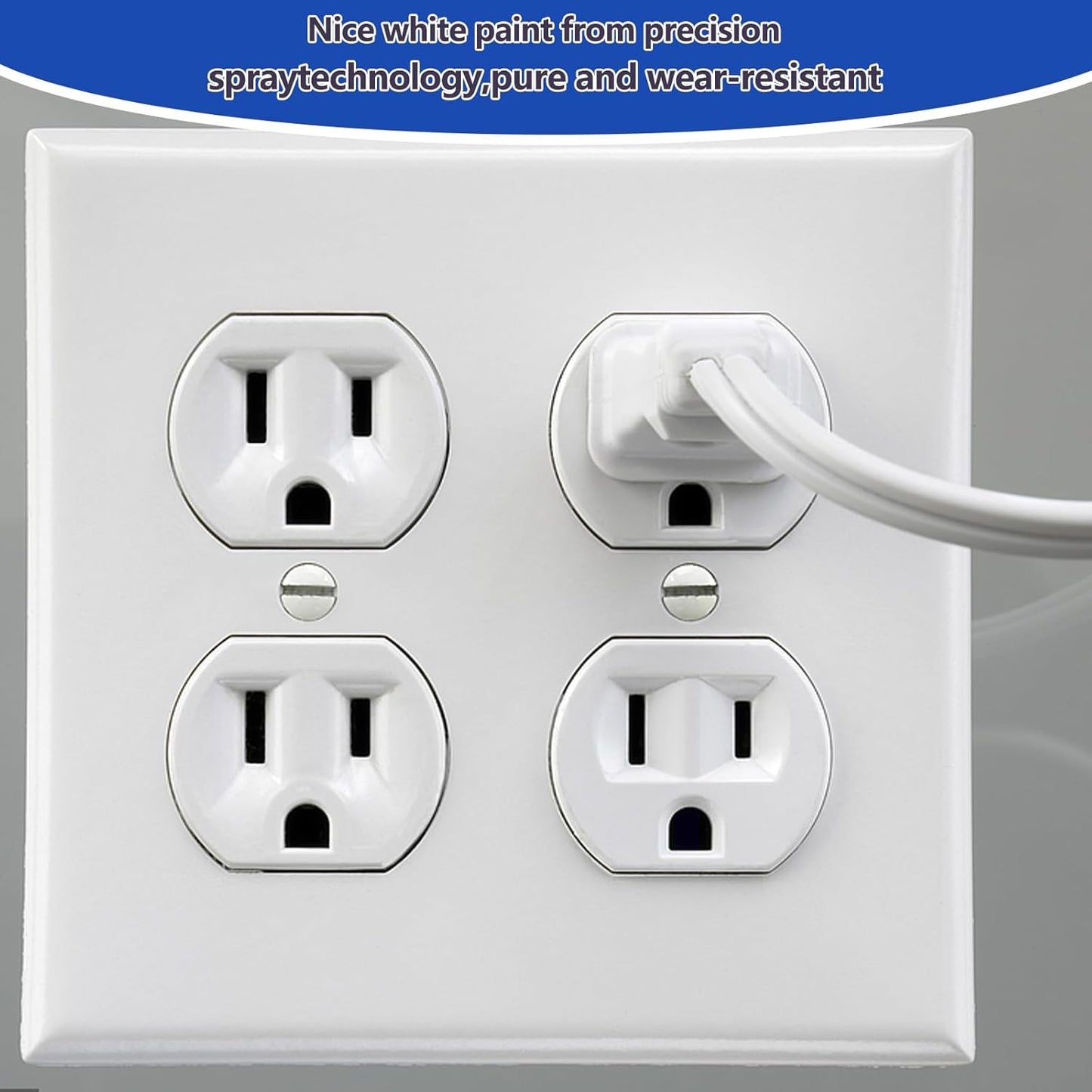 120 pcs Wall Plate Screws, White Outlet Screws 6-32 Thread Light Electrical Cover Panel Switch Plate Screws 5 Length Sizes (3/8", 9/16", 3/4", 1", 1.2")
