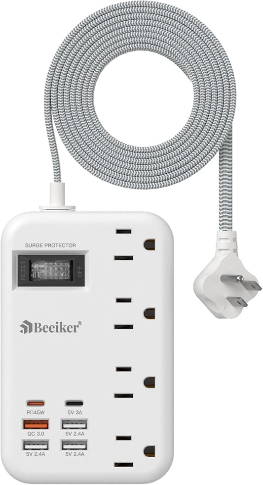 45W USB C Travel Power Strip- PD 45W Fast Charging Station by Beeiker-BetterHelperforYou