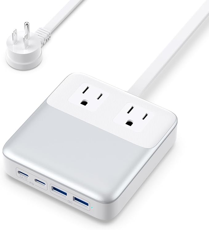 135W Charging Station USB C Power Strip, 6-in-1 GaN USB C Charger Block by Feob