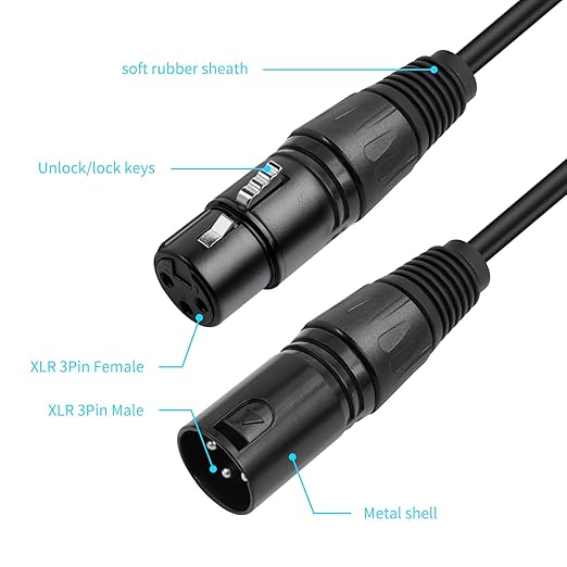 2 Pack XLR Splitter Cable, 1 Maleto 2 Female, 1.5FT Stereo Mic to L&R Audio - Image 3