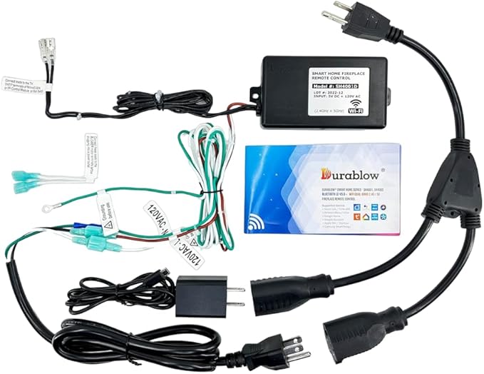 Durablow SH4001D On/Off Dual WiFi Gas Fireplace Valve + Blower Remote Control by Durablow