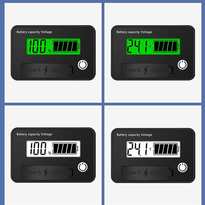 MOAIYU DC8-30V Electricity Meter Digital LCD Display Car Battery Charging - Image 5