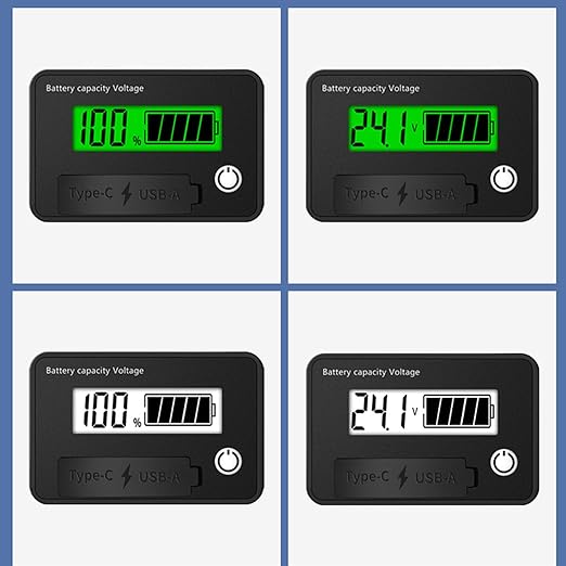 12V 24V Battery Capacity Indicators DC8-30V Leads Acid Lithium Voltages Tester - Image 3
