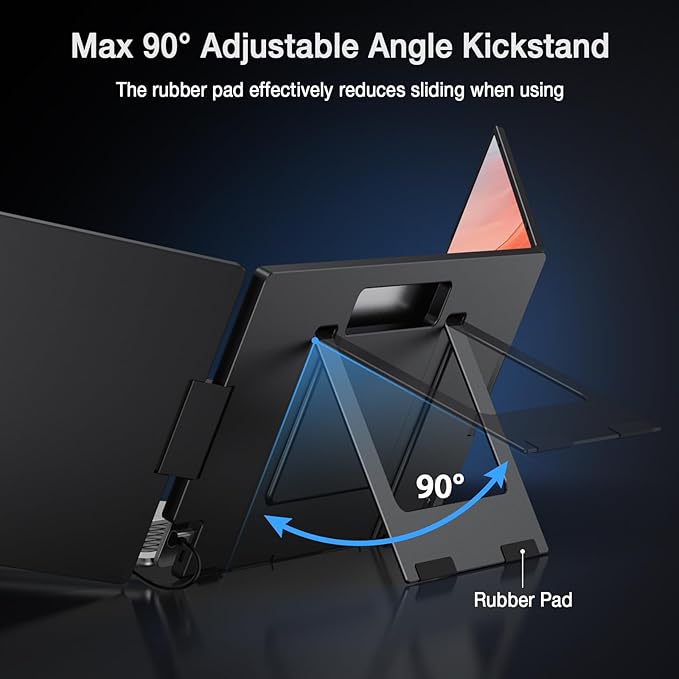 KYY 15.6" Laptop Screen Extender, 1080P FHD IPS Portable Monitor, One Cable - Image 4