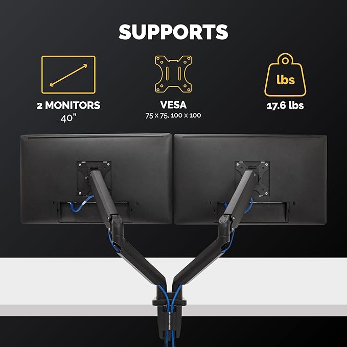 Fellowes Platinum Series Dual Monitor Arm - Image 3