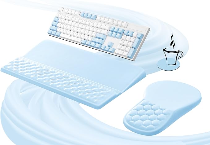 Ospelelf Ergonomic Mouse Pad and Keyboard Stand Wrist Rest Set, Memory Foam by OspelelfOfficeSupplies
