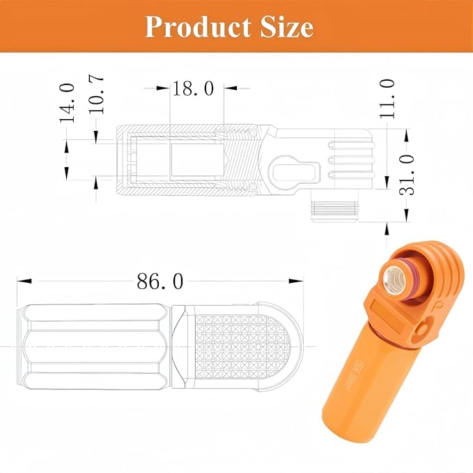 1 Set Battery Energy Storage Connector 150A 35mm² High Current HV Connectors - Image 6