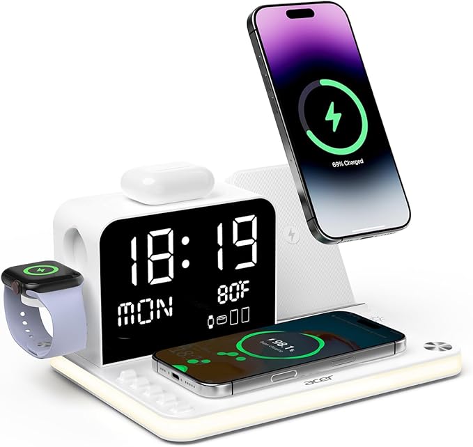 Acer 7-in-1 Wireless Charging Station - 30W Fast Wireless Charger by Acer