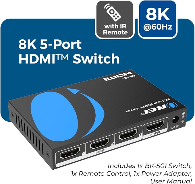 OREI 8K HDMI Switch 5 in 1 Out – HDMI Switch - Image 9